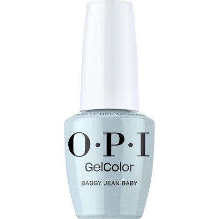 OPI GelColor Baggy Jean Baby Opaque Cool Blue Gray Creme UV Cure Gel Nail