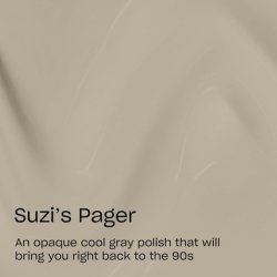 OPI Nail Lacquer Suzi's Pager Opaque Dark Neutral Gray Creme Chip Resistant