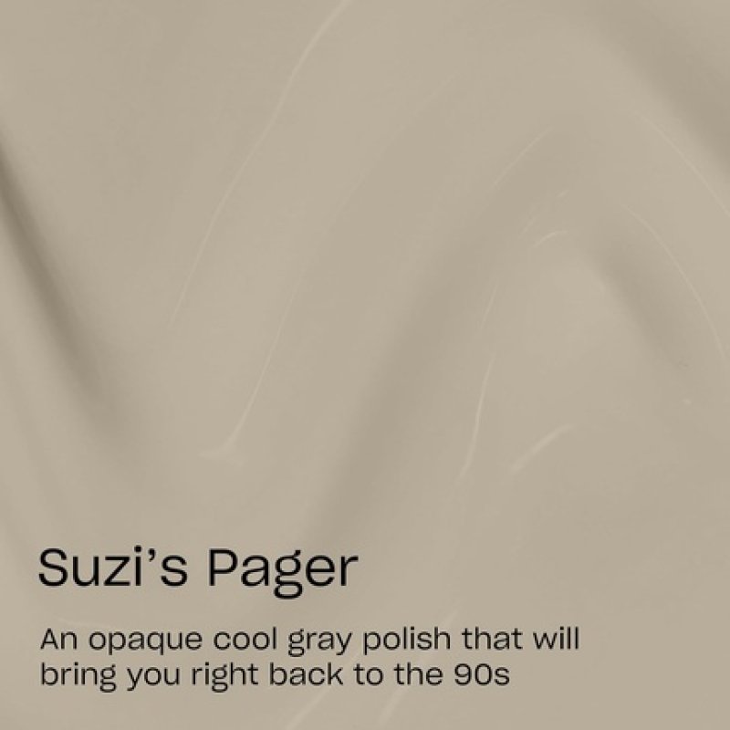 OPI Nail Lacquer Suzi's Pager Opaque Dark Neutral Gray Creme Chip Resistant