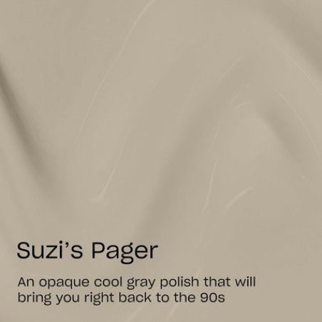 OPI Nail Lacquer Suzi's Pager Opaque Dark Neutral Gray Creme Chip Resistant