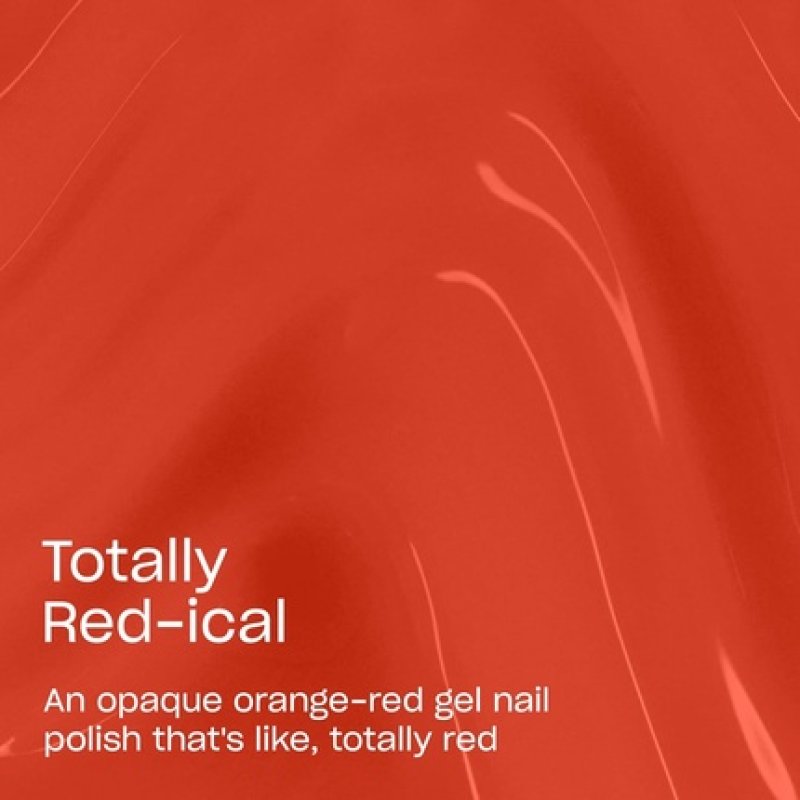 OPI GelColor Totally Red-Ical Opaque Bright Warm Red Orange Creme UV Cure Gel