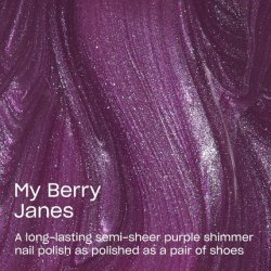 OPI Infinite Shine My Berry Janes Semi-Sheer Dark Cool Purple Silver Shimmer