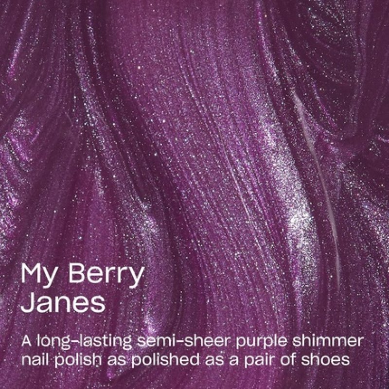 OPI Infinite Shine My Berry Janes Semi-Sheer Dark Cool Purple Silver Shimmer