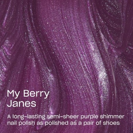 OPI Infinite Shine My Berry Janes Semi-Sheer Dark Cool Purple Silver Shimmer