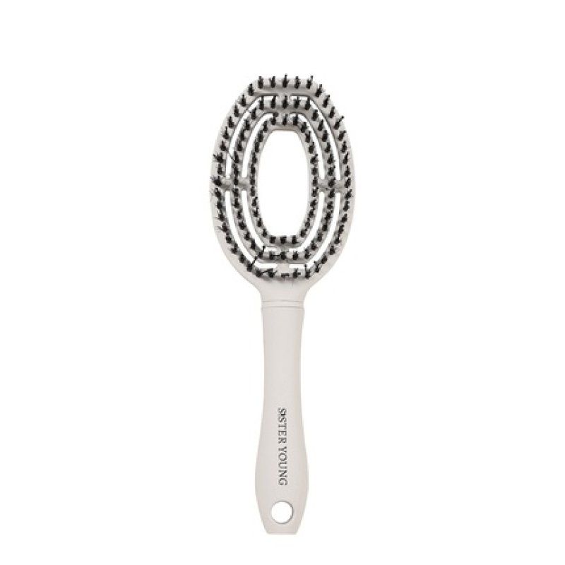 Sister Young Coco Hair Brush With Boar Bristles White