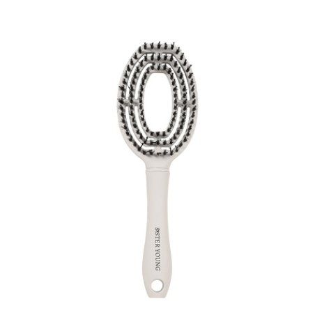 Sister Young Coco Hair Brush With Boar Bristles White