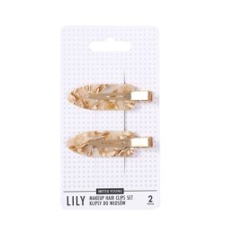 Sister Young Lily Makeup Hair Clips Set Milk Apricot 2 Pieces