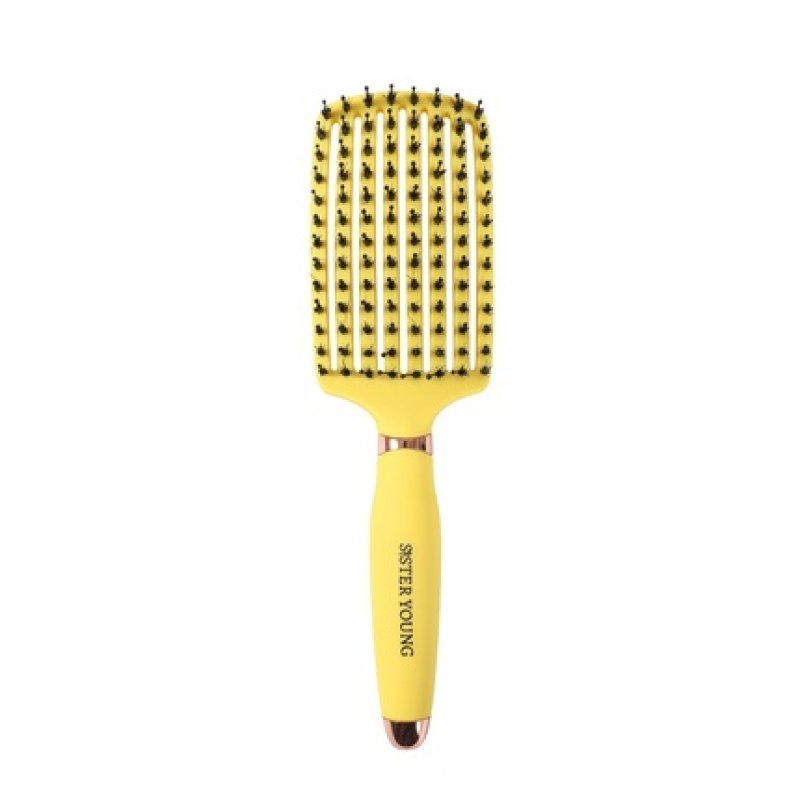 Sister Young Ovia Hair Brush With Boar Bristles Lemon