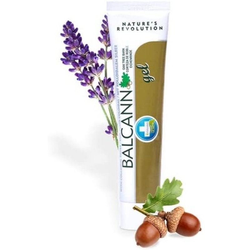 BALCANN Oak Tree Bark Gel Regenerative Cream Itch Relief for Dry Allergic and Cracked Skin Afterbite Eczema Hemp Seed