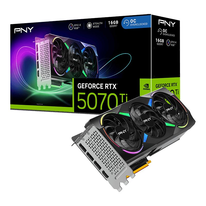 PNY GeForce RTX 5070 Ti EPIC-X RGB OC NVIDIA 16 Go GDDR7