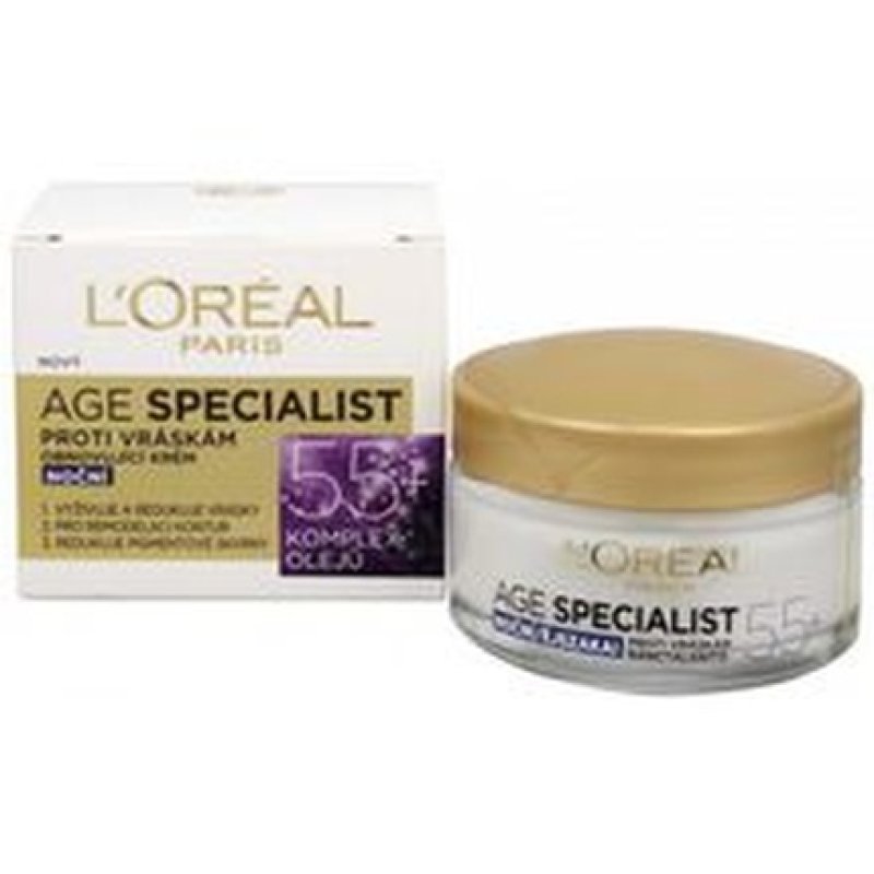 L'Oral Paris Night Wrinkle Cream Specialist Age 55 50 Ml