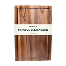 Gladkokken - Cutting Board, Acacia Wood - Natural - 45 x 30 x 2.5 cm