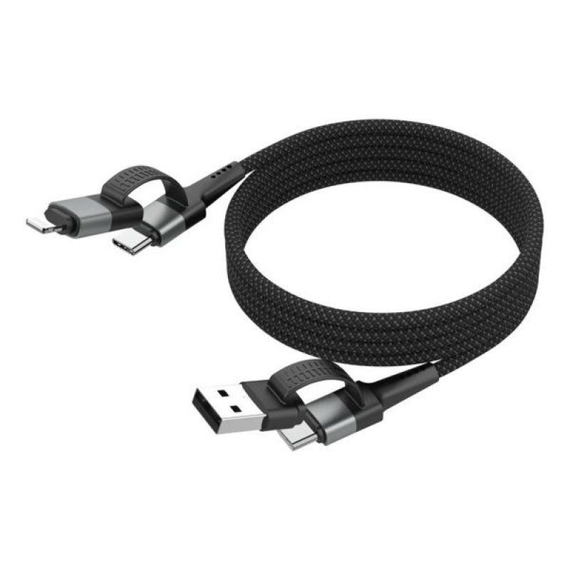 Magnetic cable USB-A or USB-C to USB-C or Lightning 120 cm