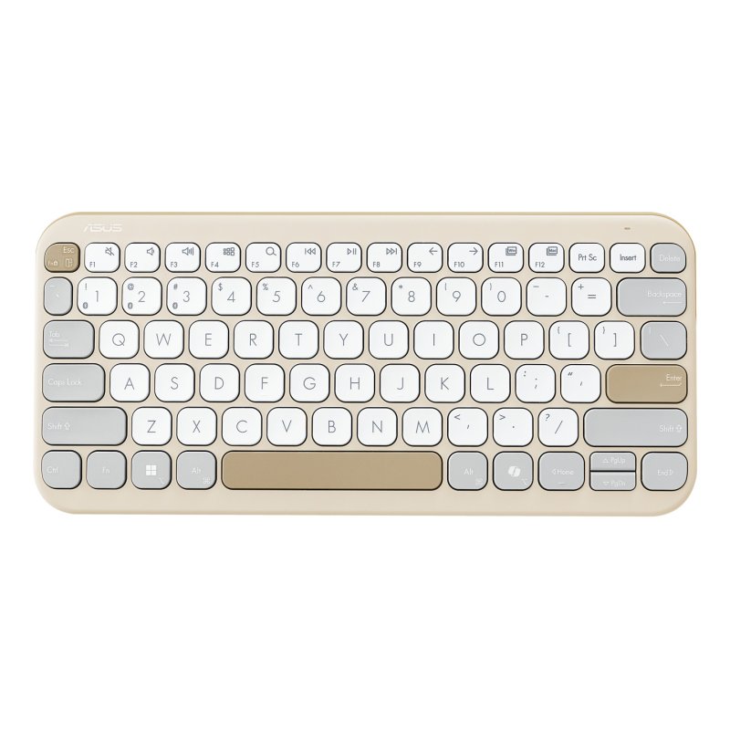 ASUS Marshmallow KW100 keyboard Home Bluetooth QWERTZ German Beige, Grey, White