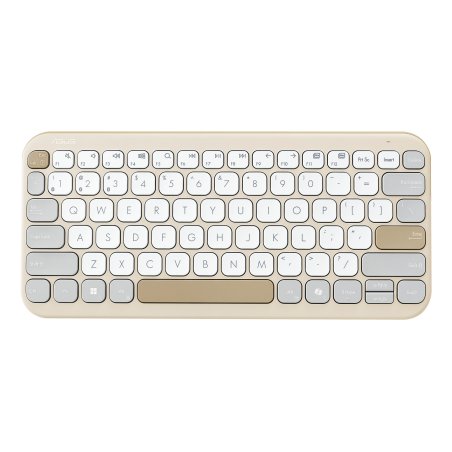 ASUS Marshmallow KW100 keyboard Home Bluetooth QWERTZ German Beige, Grey, White