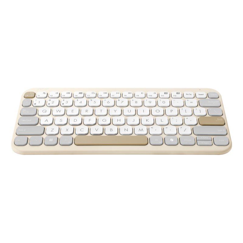 ASUS Marshmallow KW100 keyboard Home Bluetooth QWERTZ German Beige, Grey, White