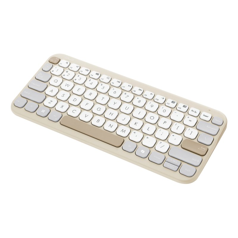 ASUS Marshmallow KW100 keyboard Home Bluetooth QWERTZ German Beige, Grey, White