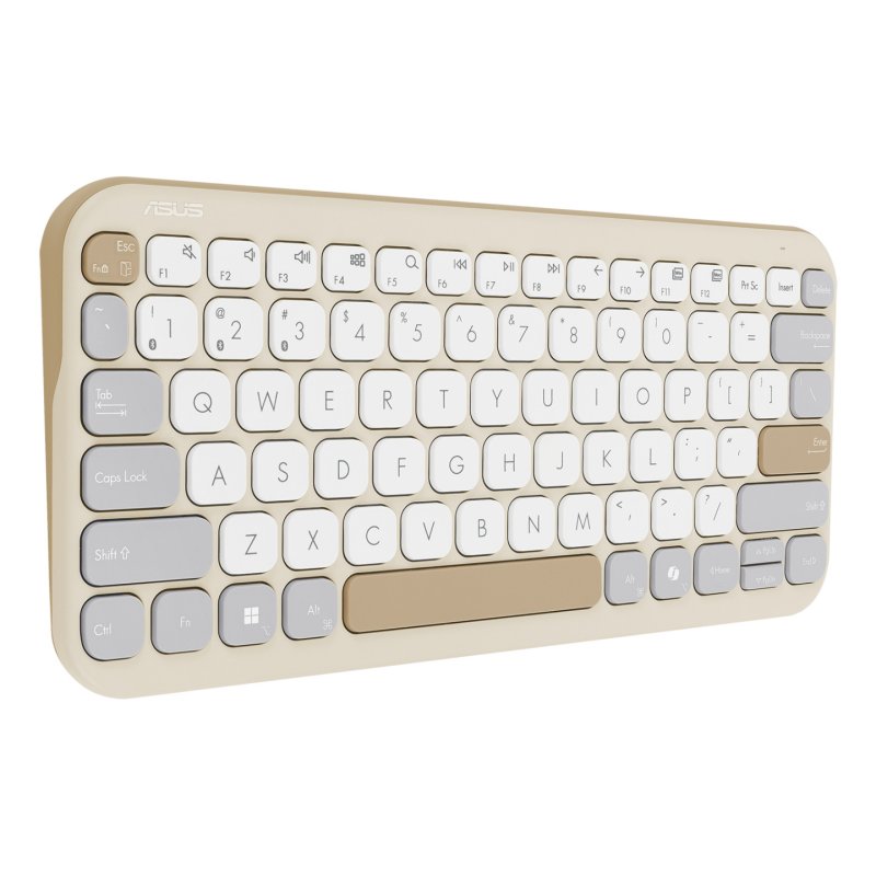 ASUS Marshmallow KW100 keyboard Home Bluetooth QWERTZ German Beige, Grey, White