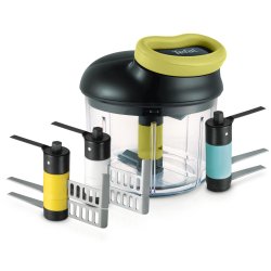 5-Sekunden Zerkleinerer, Maxi-Kit mit 4 Klingen (schwarz/grün, manuell, 900ml)