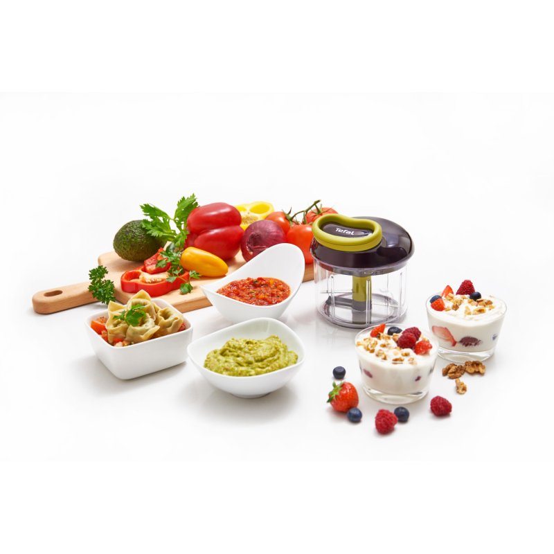 Tefal K13210 manual food chopper Black, Green, Transparent