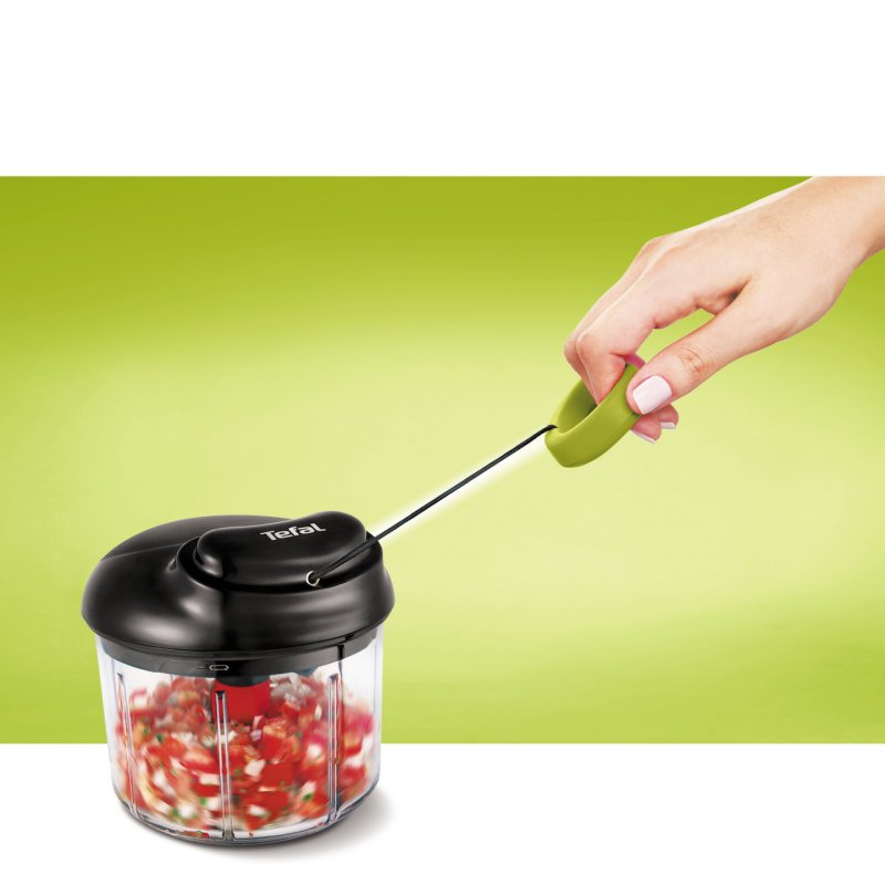 Tefal K13210 manual food chopper Black, Green, Transparent