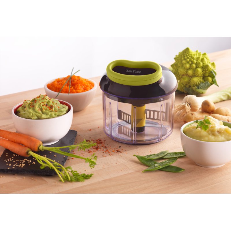 Tefal K13210 manual food chopper Black, Green, Transparent