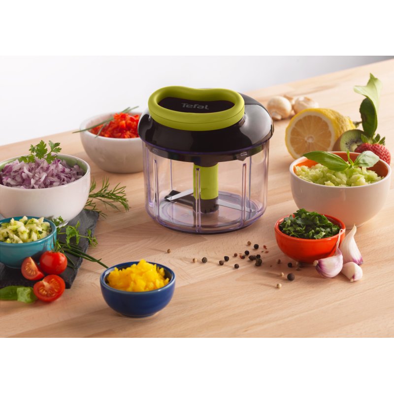 Tefal K13210 manual food chopper Black, Green, Transparent