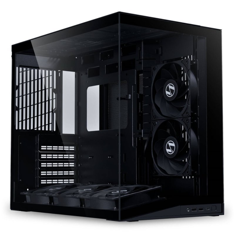 Lian Li O11 Dynamic Mini V2 Flow PC-Gehäuse, Mini-Gehäuse, ATX, Tempered Glass - inklusive 5x 120-mm-Lüfter, schwarz