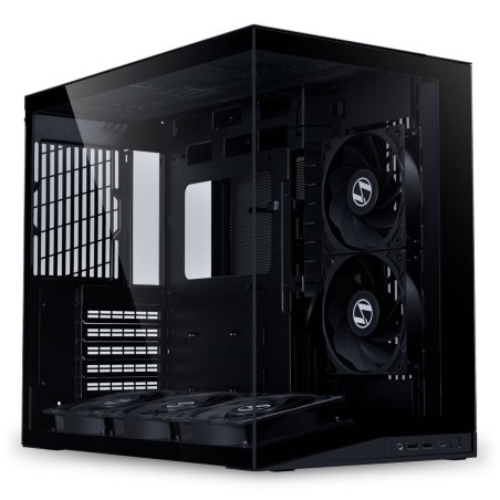 Lian Li O11 Dynamic Mini V2 Flow PC-Gehäuse, Mini-Gehäuse, ATX, Tempered Glass - inklusive 5x 120-mm-Lüfter, schwarz