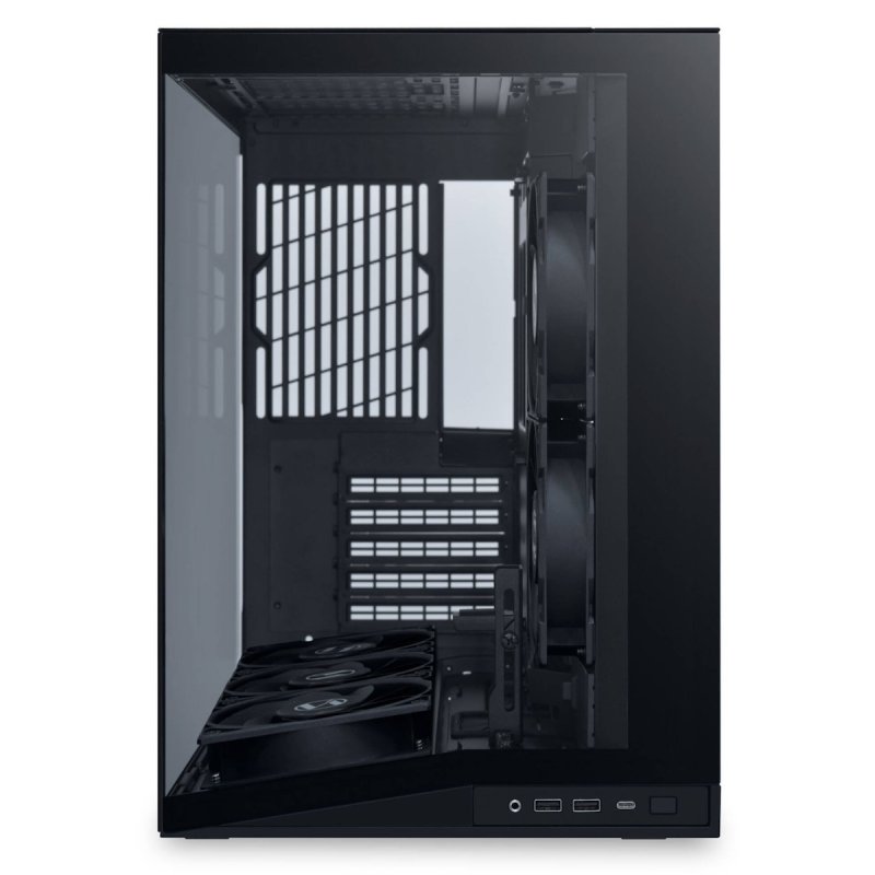 Lian Li O11 Dynamic Mini V2 Flow PC-Gehäuse, Mini-Gehäuse, ATX, Tempered Glass - inklusive 5x 120-mm-Lüfter, schwarz