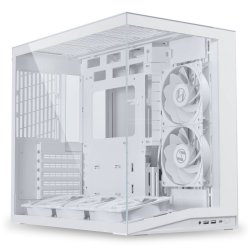 Lian Li O11 Dynamic Mini V2 Flow PC-Gehäuse, Mini-Gehäuse, ATX, Tempered Glass - inklusive 5x 120-mm-Lüfter, weiß