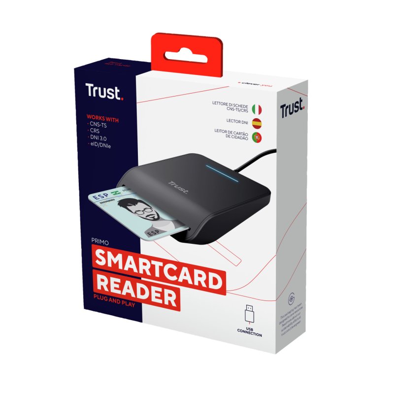 Trust Primo smart card reader Indoor USB CardBus USB 2.0 Black