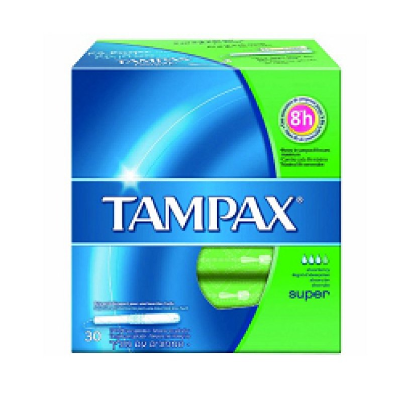 Tampax Blue Box Super Absorbent Tampons 30 Pieces
