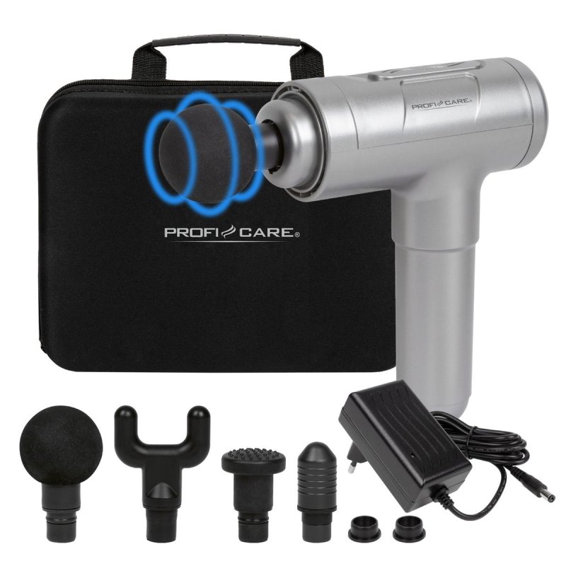 ProfiCare PC-MP 3087 Massage Gun for Neck Shoulder Back and Leg Relaxation 3 Intensity Levels 1900-2800 Strokes/Min 4