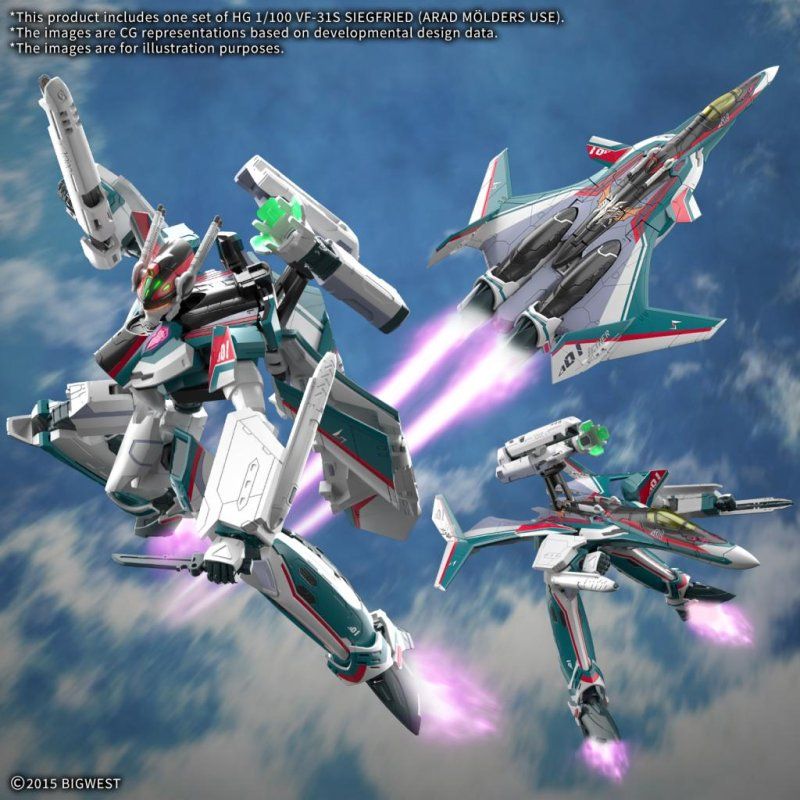STOCKINK1-MACROSS - HG 1/100 VF-31S Siegfried (Arad Moders Use) - Model Kit