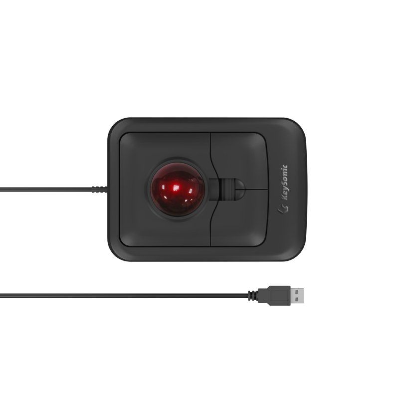 KeySonic Optische Trackball-Maus KSM-4006-UT Optische Trackballmaus mit USB Type-A