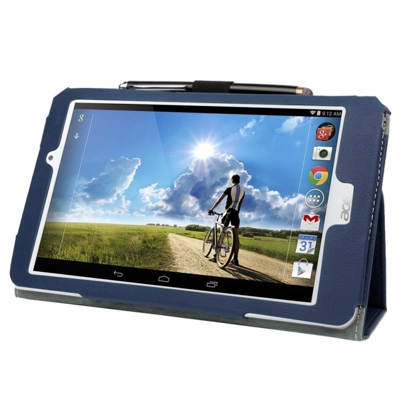 Evecase 885157813556 étui pour tablette 20,3 cm (8") Folio Bleu