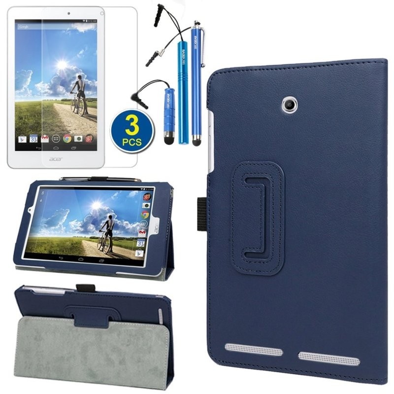 Evecase 885157813556 étui pour tablette 20,3 cm (8") Folio Bleu