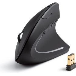 ANKER A7852 kabellose vertikale 2.4G ergonomische Maus mit Nano USB-Dongle Vor/Zurck-Tasten (2x AAA Batt. nicht