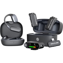 Hollyland - LARK MAX 2 Ultimate Combo with OWS Monitor Earphone Camera RX USB-C RX