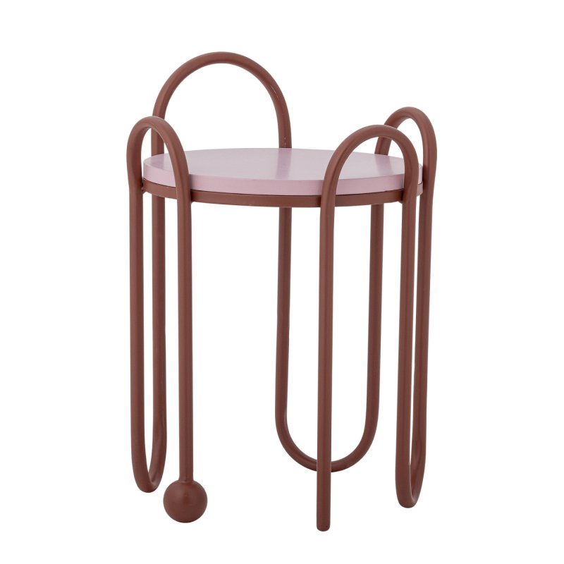 Bloomingville - Whimsica Side Table - Red - Height: 50 cm, Diameter: 40 cm