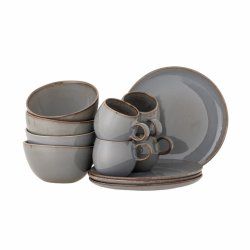 Bloomingville Sandrine Stoneware Grey Round Serving set