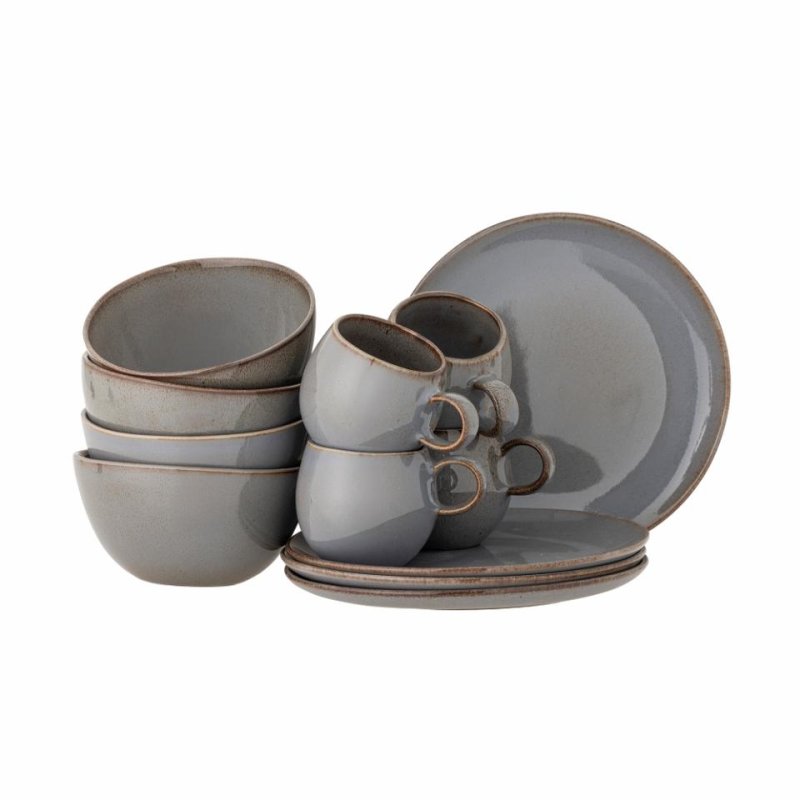 Bloomingville - Sandrine Breakfast Set - Grey - Stoneware