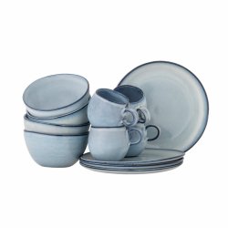 Bloomingville - Sandrine Breakfast Set - Blue - Stoneware