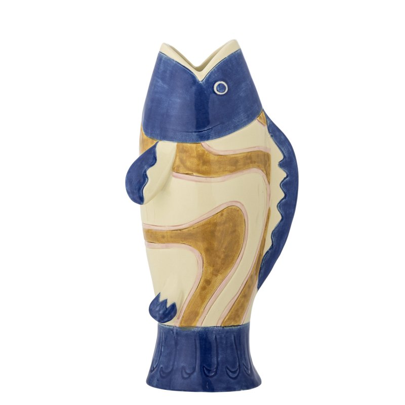 Bloomingville - Irving Vase - Blue - Stoneware