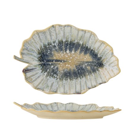 Bloomingville - Dorreen Serving Plate - Blue - Stoneware