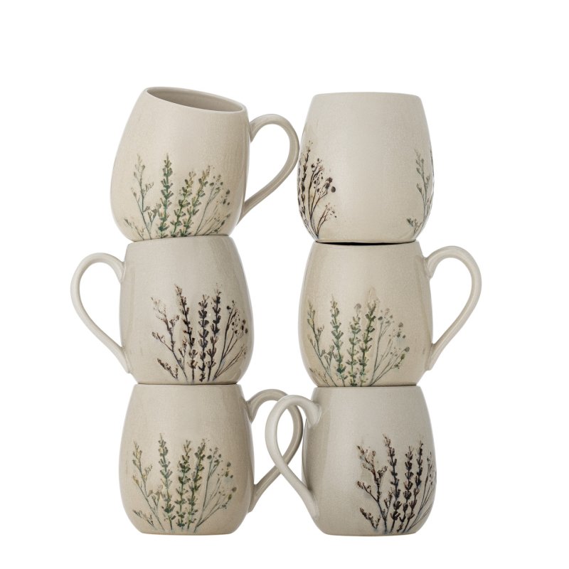 Bloomingville - Bea Mug - Nature - 400 ml - 6 pcs.