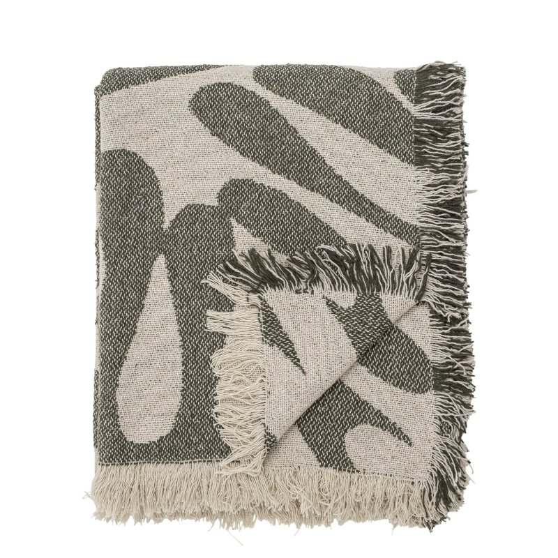 Bloomingville - Alk Throw - Green - Recycled Cotton