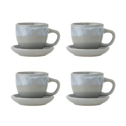 Bloomingville - Brenta Cup with Saucer - Blue