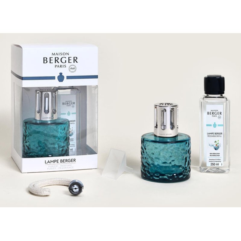 Maison Berger Paris Gift Set Catalytic Lamp Mirage Blue With Blue Seduction Refill 250 Ml